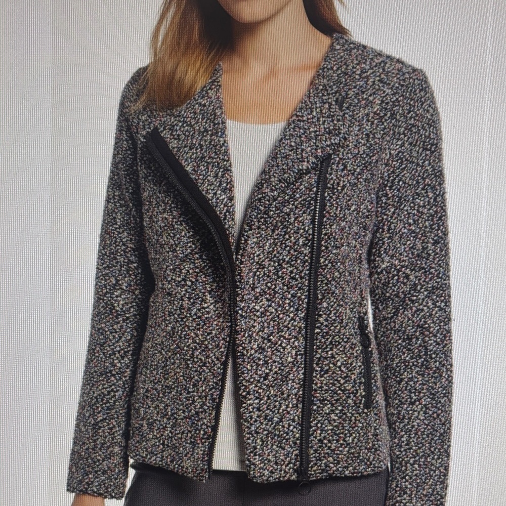 NWT Nic + Zoe Confetti Cotton Blend Boucle Jacket.   Size Small
